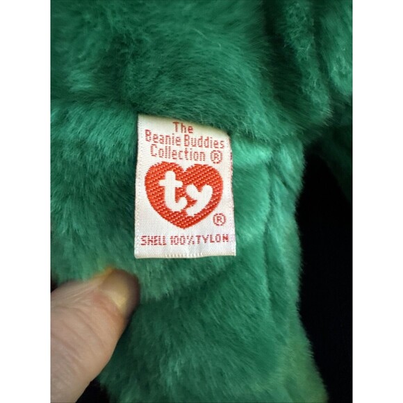 Vintage 1998 14" TY Beanie Baby Buddy ERIN The Green Irish Bear Shamrock St. Pat - Picture 5 of 9